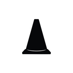 Fototapeta premium Black traffic cone safety warning
