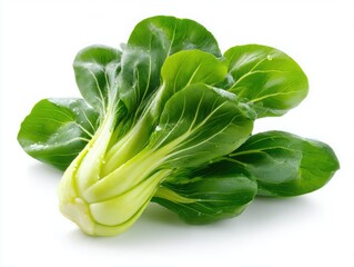 Fresh green bok choy vegetable isolated on white background