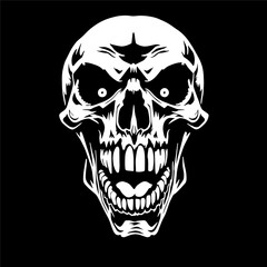 Obraz premium horrible humanoid skull