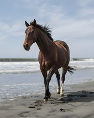horse on the beach