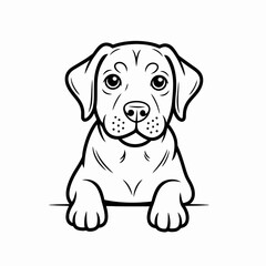Cute Puppy Dog Icon – Adorable Pet Vector Illustration Isolated on White