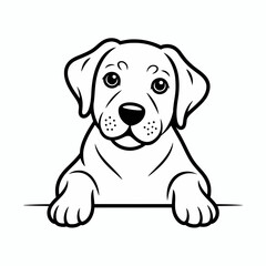 Cute Puppy Dog Icon – Adorable Pet Vector Illustration Isolated on White