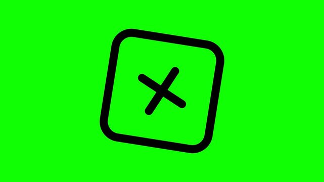 Close icon green screen video