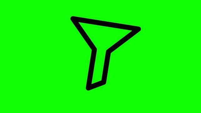 Funnel icon green screen video