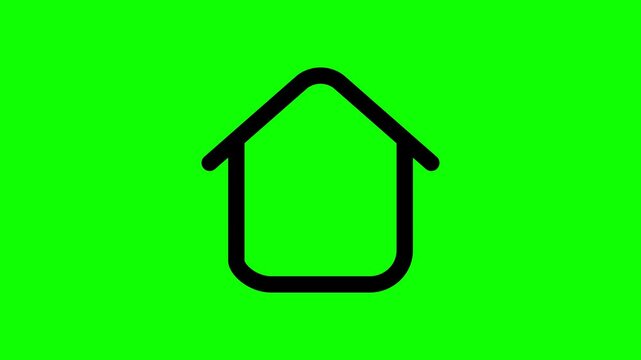 Green screen house icon video
