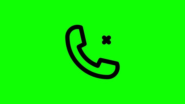 Reject Call icon green screen video
