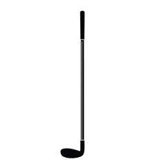 Black golf club silhouette sport equipment