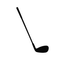 Black golf club silhouette sport equipment