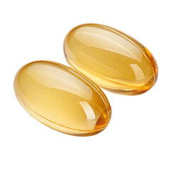 Golden Softgel Capsules for Health and Nutrition