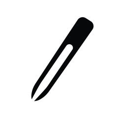 Black tweezers tool grooming cosmetic