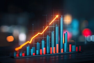 Night cityscape with upward trending graph (1)