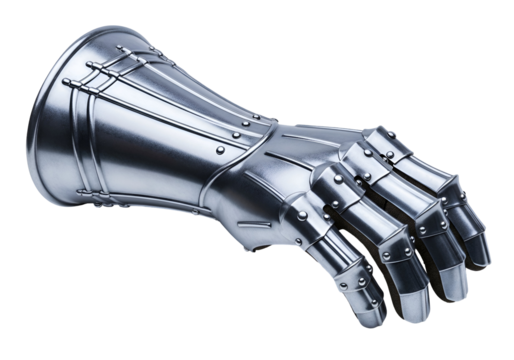 Futuristic robotic hand with sleek metallic design and articulated joints showing advanced