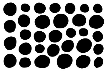 Set of round spots with jagged hand cut edges of different sizes and shapes. Vector illustration of oval, round curved frames as background. Circle template for text, picture, price tag, discount.