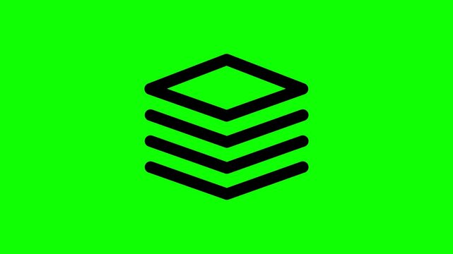 Layer icon green screen 4k video