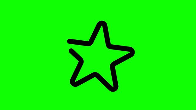 Star icon green screen 4k video