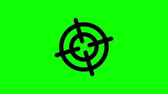 Target icon green screen 4k video

