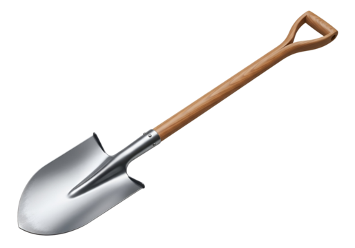 High-Quality Steel Shovel with Wooden Handle for Gardening and Excavation Tasks