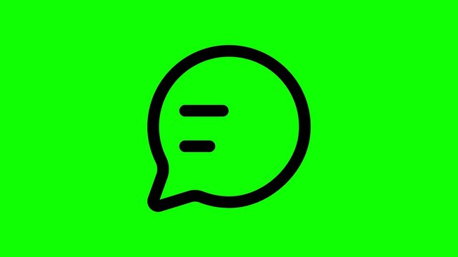 Chatting icon green screen 4k video