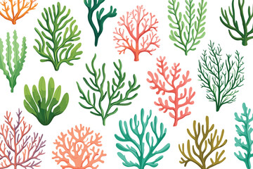 Underwater sea landscape.Marine seamless pattern