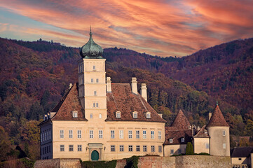 Schonbuhel castle on Danube river,Wachau valley,Austria