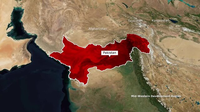 Pakistan Map Animation with Glowing Borders,map animation 