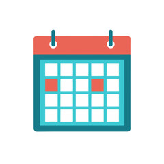 Vector art of calendar with marked dates
