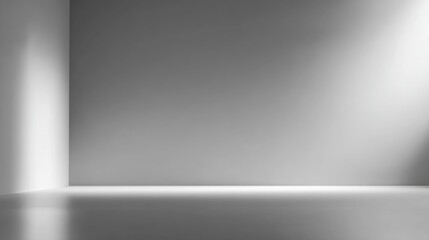 Grey concrete wall meets the floor in studio space for mockup products, stage showcase, promotion display.