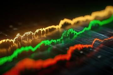 Abstract stock market graph