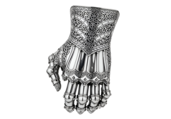 Intricately Designed Silver Hand Jewelry Piece with Ornate Detailing and Craftsmanship