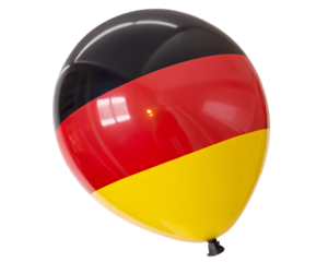 Germany flag balloon isolated on transparent background