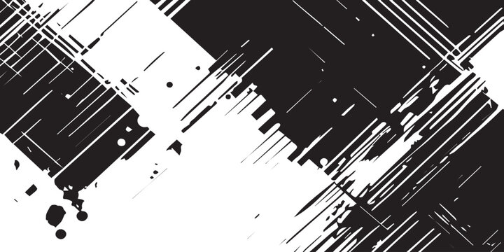 Diagonal black and white halftone illustration