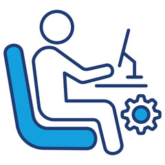 Obraz premium It Manager Blue Icon