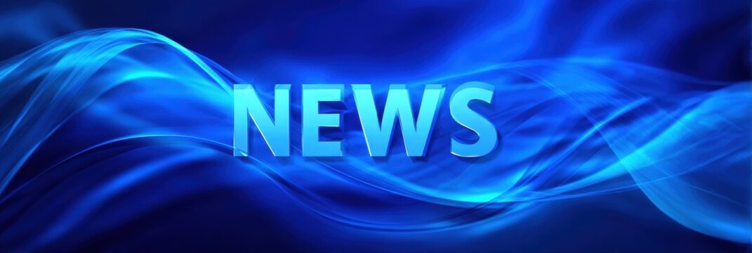 Urgent News Bulletin: Vibrant Blue Announcement Banner for Important Updates