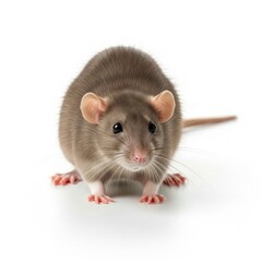 rat on a white background