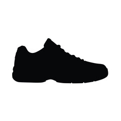 Black athletic shoe silhouette footwear