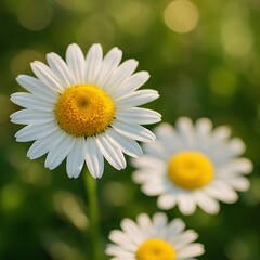 Daisy Blossoms in Sunny Meadow