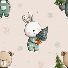 christmas seamless pattern