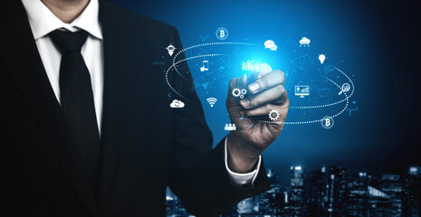 Digital business ecosystem integrating multiple business, ecosystem, and technology elements in a...
