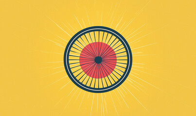 Cycling adventure urban park digital art vibrant background creative perspective promote active lifestyle