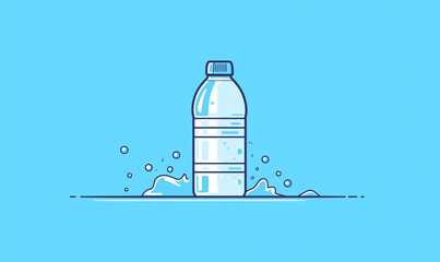 Refreshing hydration tips for an active lifestyle outdoor setting graphic illustration vibrant colors clean design