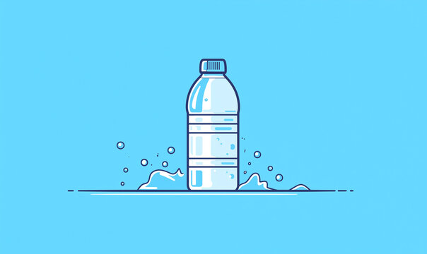Refreshing hydration tips for an active lifestyle outdoor setting graphic illustration vibrant colors clean design