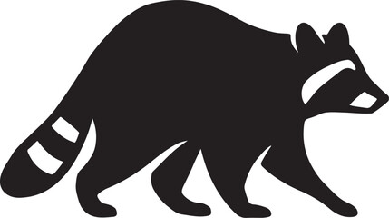 Stylized raccoon silhouette