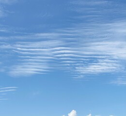 blue sky with wrinkle clouds