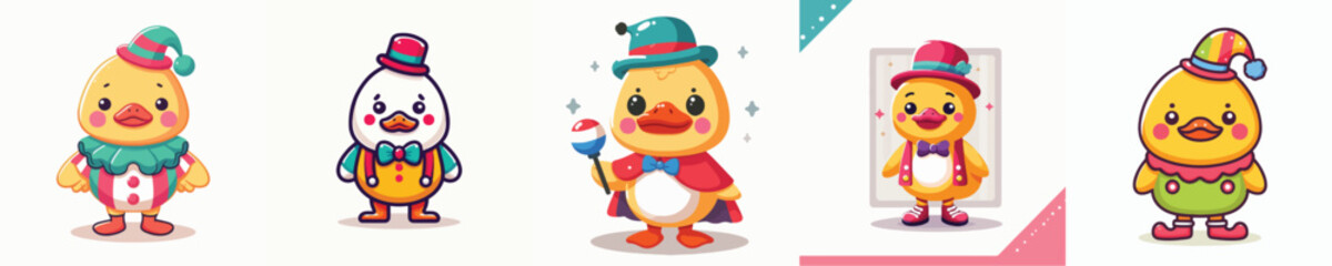clown costume duck vector