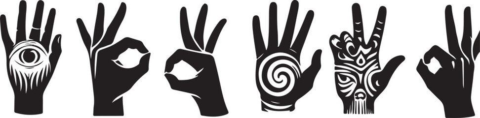 Obraz premium Hand Gestures with Symbolism