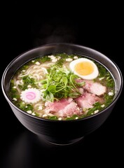 Bowl of steaming ramen