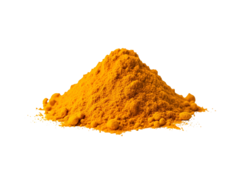 Vibrant golden powder heap on a black background highlighting bright color and texture discovery