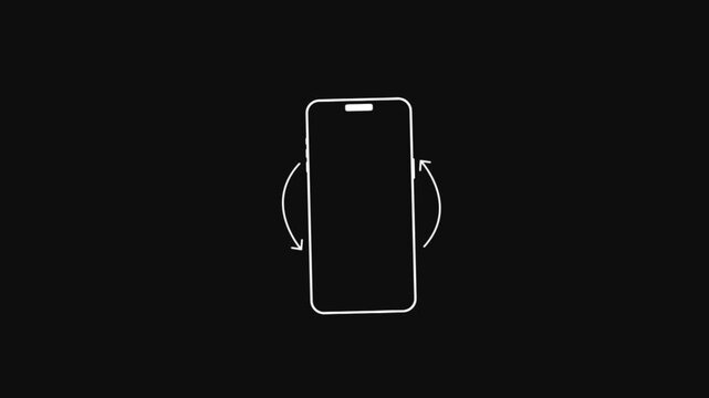 Smartphone and rotate device screen, Phone flip sign, Phone Rotation animation. Turn you Smartphone rotate device screen, rotate phone screen social media