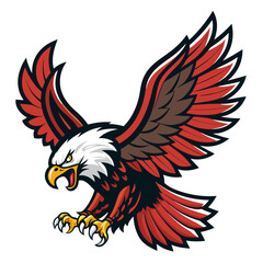 Obraz premium Mascot Logo Of Aggressive Eagle