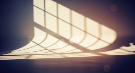 Window shadow cast on floor creates abstract light pattern